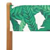 vidaXL Ensemble &agrave; manger de jardin 5 pcs motif de feuilles tissu bois
