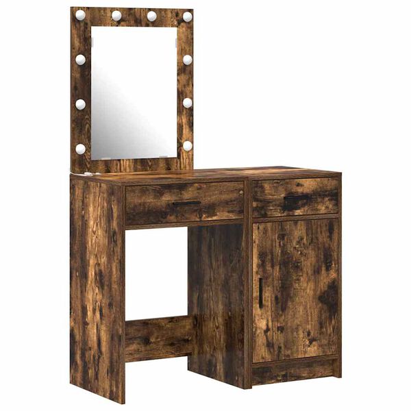 vidaXL Table de Toilette avec tiroir 2 pcs Marron 50 x 41 x 135 cm
