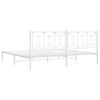 vidaXL Cadre de lit m&eacute;tal sans matelas et t&ecirc;te de lit blanc 193x203 cm