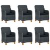vidaXL Ensemble &agrave; manger de jardin 7 pcs Gris fonc&eacute;