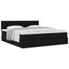 VidaXL Cadre de lit ottoman avec matelas noir 200x200 cm tissu