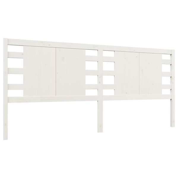 vidaXL Tête de lit Blanc 126x4x100 cm Bois massif de pin