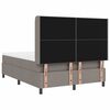 vidaXL Lit &agrave; ressorts avec matelas Taupe 140 x 190 cm tissu