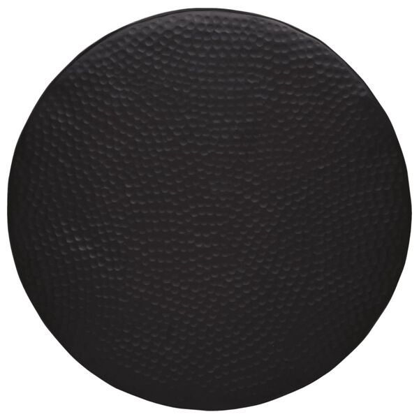 vidaXL Table basse martel&eacute;e en aluminium &Oslash; 50x30 cm noir