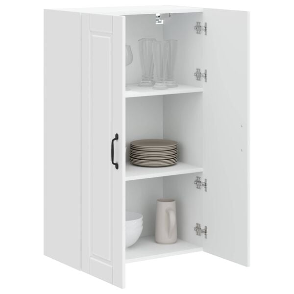 vidaXL Armoire de cuisine avec &eacute;tag&egrave;re Blanc brillant 60 x 31 x 100 cm