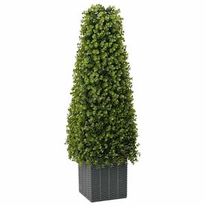 vidaXL Tour en Herbe Eucalyptus Vert 27 x 27 x 90 cm Plastique