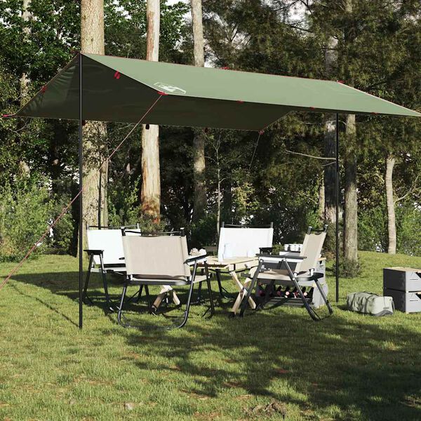 vidaXL B&acirc;che de camping vert 400x294 cm imperm&eacute;able