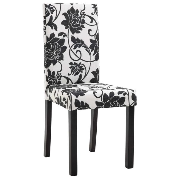 vidaXL Chaises &agrave; manger lot de 2 noir tissu