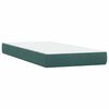 vidaXL Sommier &agrave; lattes de lit et matelas vert fonc&eacute; 100x210cm velours