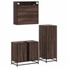 vidaXL Ensemble de meubles de salle de bain 3 pcs Chêne marron