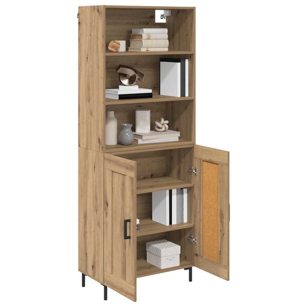 vidaXL Haut Armoire Ch&ecirc;ne artisanal 69,5 x 34 x 180 cm