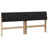 vidaXL T&ecirc;te de lit capitonn&eacute;e Noir 180 cm Pin massif