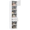 vidaXL Armoire de rangement mince blanc 50x42,5x225 cm