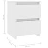 vidaXL Tables de chevet 2 pcs Blanc 30x30x40 cm Bois d'ing&eacute;nierie