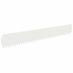 vidaXL Bordure de Pelouse 10 pcs 103 x 15 cm Acier Blanc