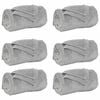vidaXL Couvertures &agrave; jeter 6 pc Gris 150 x 200 cm 4.68 kg Polaire