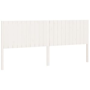 vidaXL T&ecirc;te de lit blanc 205,5x4x100 cm bois massif de pin