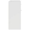 vidaXL Buffet Blanc brillant 88x30x70 cm Bois d'ing&eacute;nierie
