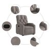vidaXL Fauteuil inclinable taupe tissu