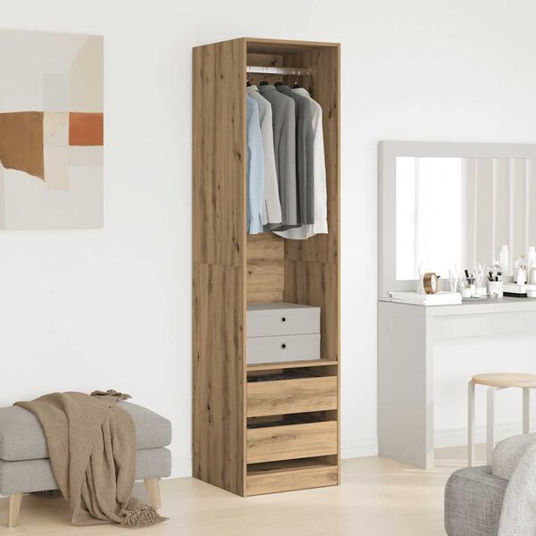 vidaXL Garde-robe chêne artisanal 50x50x200 cm bois d'ingénierie