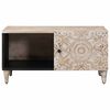 vidaXL Table basse Blanc 80 x 50 x 40 cm Bois de mangue massif