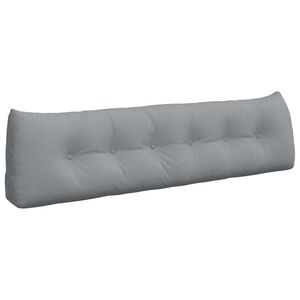 vidaXL Coussin de Dos Gris clair 180 x 24 x 50 cm tissu