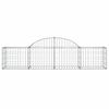 vidaXL Paniers à gabions arqués 6 pcs 200x50x40/60 cm fer galvanisé