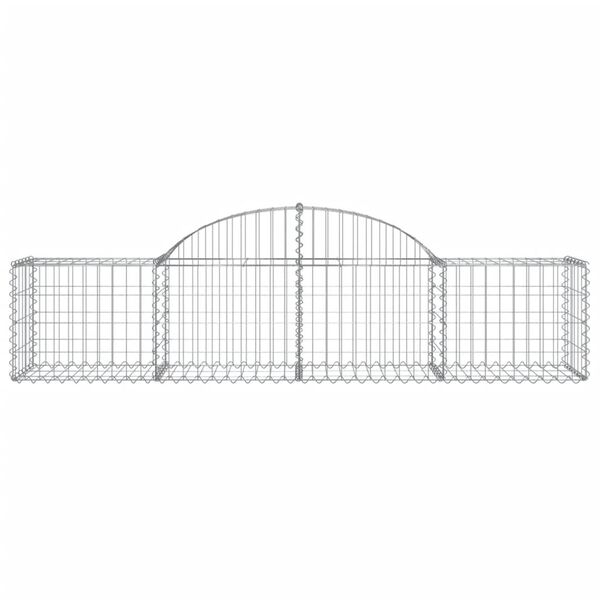 vidaXL Paniers à gabions arqués 6 pcs 200x50x40/60 cm fer galvanisé