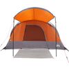 vidaXL Tente familiale tunnel 8 personnes gris et orange imperm&eacute;able