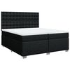 vidaXL Sommier &agrave; lattes de lit avec matelas Noir 200x200 cm Tissu