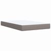vidaXL Sommier &agrave; lattes de lit avec matelas Taupe 90x200 cm Tissu