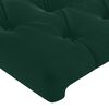 vidaXL T&ecirc;tes de lit 2 pcs Vert fonc&eacute; 100x7x78/88 cm Velours