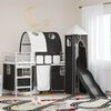 vidaXL Lit mezzanine pour enfants Blanc et Noir 74,5 x 190 cm M&eacute;tал