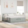 VidaXL Cadre de lit ottoman avec matelas gris clair 160x200 cm velours