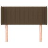 vidaXL T&ecirc;te de lit avec oreilles Marron Fonc&eacute; 93x16x78/88 cm Tissu