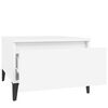 vidaXL Table d'appoint Blanc 50x46x35 cm Bois d'ingénierie