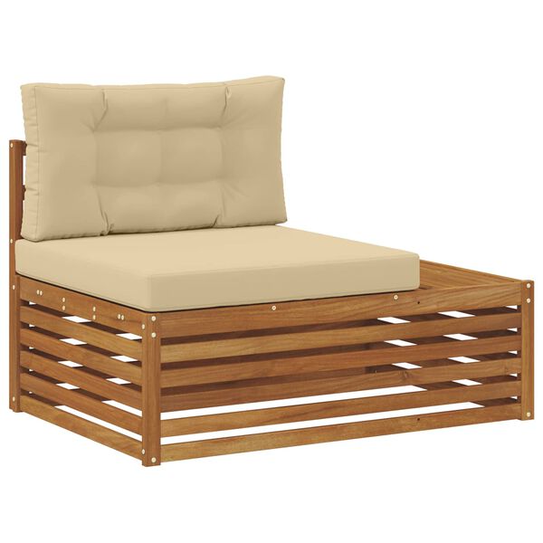vidaXL Ensemble de canap&eacute;s d'ext&eacute;rieur 3 Pi&egrave;ce Naturel et Beige