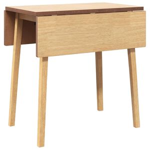 vidaXL Table &agrave; manger naturel bois massif et caoutchouc