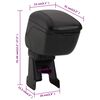 vidaXL Accoudoir de voiture noir 13x31x(31-44) cm ABS