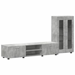 vidaXL Ensemble meuble TV FLORIN Gris b&eacute;ton Bois d'ing&eacute;nierie