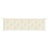 vidaXL Coussin de banc de jardin blanc crème 180x50x7 cm tissu oxford