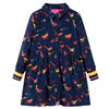 vidaXL Robe pour enfants &agrave; manches longues bleu marine 104