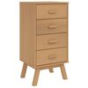 vidaXL Table de chevet OLDEN marron bois de pin solide