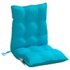 vidaXL Coussins de chaise &agrave; dossier bas lot de 4 turquoise