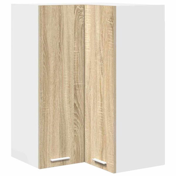 vidaXL Armoire suspendue Ch&ecirc;ne Sonoma et Blanc 57 x 57 x 80 cm