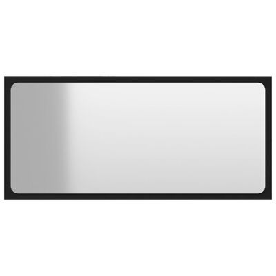 vidaXL Miroir de salle de bain Noir 80x1,5x37 cm Aggloméré