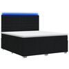 vidaXL Lit boxspring LED avec matelas Noir 180 x 200 cm Tissu