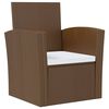vidaXL Salon de jardin 8 pcs avec coussins r&eacute;sine tress&eacute;e marron