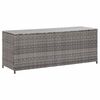 vidaXL Boîte de rangement de jardin gris 150x50x60 cm résine tressée