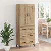 vidaXL Haut Armoire 2 pcs Ch&ecirc;ne artisanal Bois d'ing&eacute;nierie